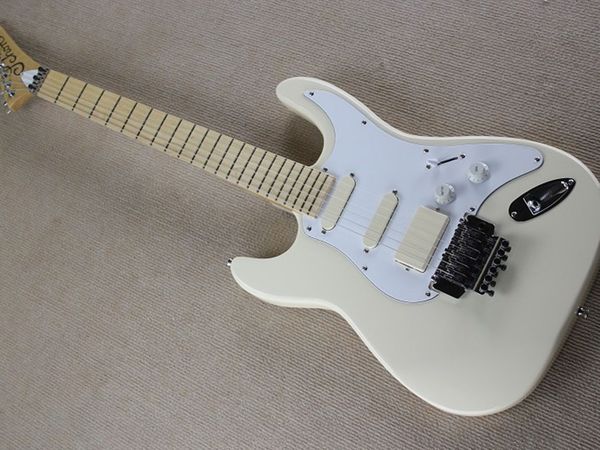 custom - made double - swing electric guitar cream body maple fingerboard three pickups
custom - made double - swing electric guitar cream body maple fingerboard three pickups