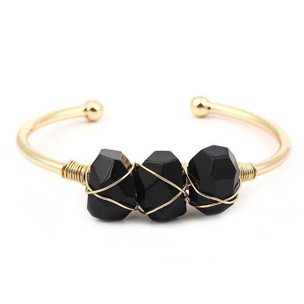 bangle bojiu women bangles natural faceted colors copper wraps handmade jewelry stone bead cuff bracelets br046, Black
bangle bojiu women bangles natural faceted colors copper wraps handmade jewelry stone bead cuff bracelets br046, Black