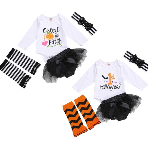 0-18m halloween kids baby girls boys clothes sets pumpkin print romper lace shorts headband leg warmers, White
0-18m halloween kids baby girls boys clothes sets pumpkin print romper lace shorts headband leg warmers, White