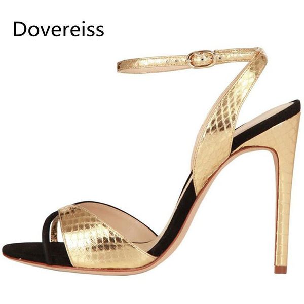 dovereiss fashion women's shoes summer gold elegant mature stilettos heels consice pointed toe narrow band sandals 33-43, Black
dovereiss fashion women's shoes summer gold elegant mature stilettos heels consice pointed toe narrow band sandals 33-43, Black
