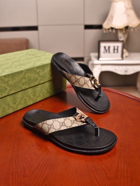 7hau men sandals slippers slides sneakers loafers sandals, Black