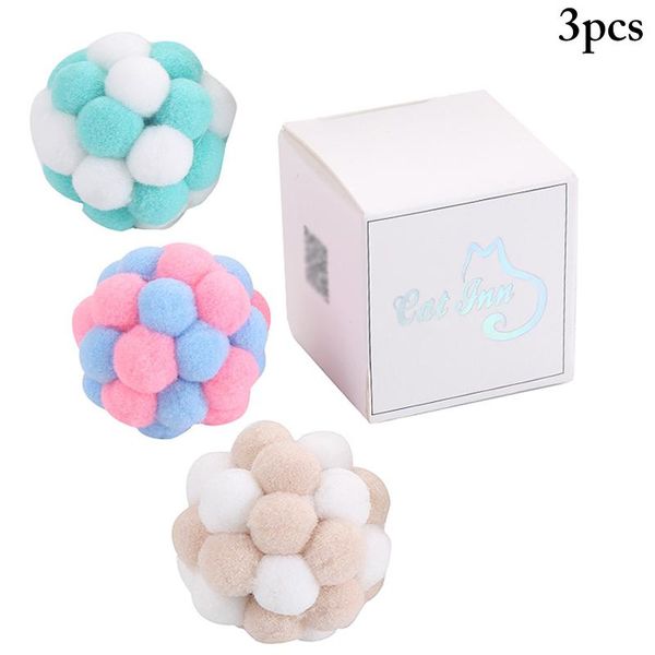 3pcs/set cat toy balls creative pompom plush dual-color pet bell ball chew play supplies accessories toys
3pcs/set cat toy balls creative pompom plush dual-color pet bell ball chew play supplies accessories toys