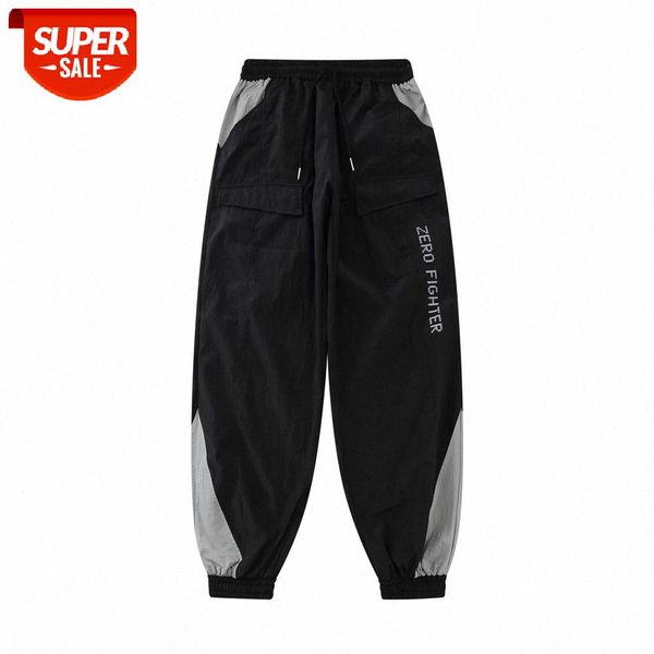 vibe style contrast color stitching letter printing overalls men's loose casual trousers #x57d, Black
vibe style contrast color stitching letter printing overalls men's loose casual trousers #x57d, Black