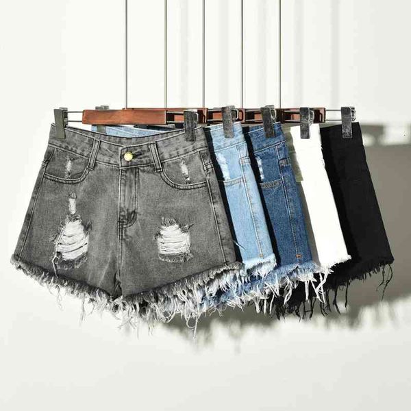 summer korean womens fat mm denim shorts factory direct hole large size jeans white high waisted office lady, Blue
summer korean womens fat mm denim shorts factory direct hole large size jeans white high waisted office lady, Blue