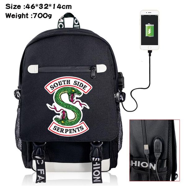 backpack riverdale south side serpent usb port canvas laptravel rucksack student school shoulder bag gift
backpack riverdale south side serpent usb port canvas laptravel rucksack student school shoulder bag gift