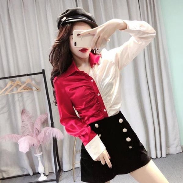 women's tracksuits 2021 spring autumn women korean fashion suit color matching pleated shirt + high waist double breasted two-piece set, Gray
women's tracksuits 2021 spring autumn women korean fashion suit color matching pleated shirt + high waist double breasted two-piece set, Gray