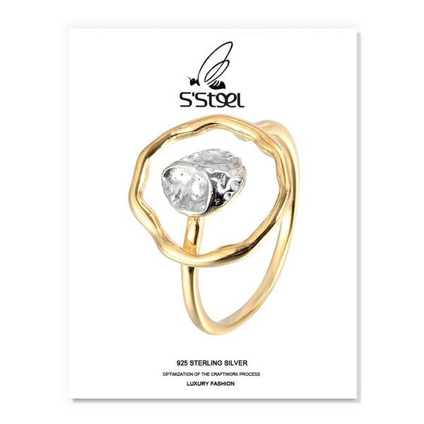 s'steel geometric rings 925 sterling silver for women korean trendy personalized gold ring anelli argento donna fine jewelry cluster, Golden;silver
s'steel geometric rings 925 sterling silver for women korean trendy personalized gold ring anelli argento donna fine jewelry cluster, Golden;silver