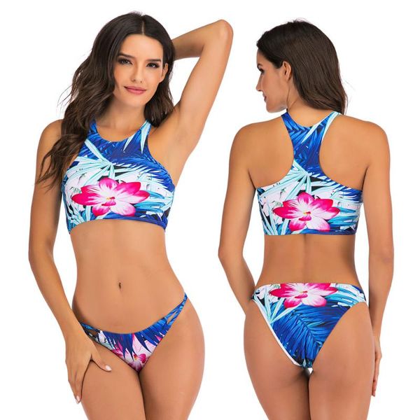 women's beach wear two pieces bikini sets tank sports swimsuit swimwear high neck with cut bottom one-piece suits
women's beach wear two pieces bikini sets tank sports swimsuit swimwear high neck with cut bottom one-piece suits
