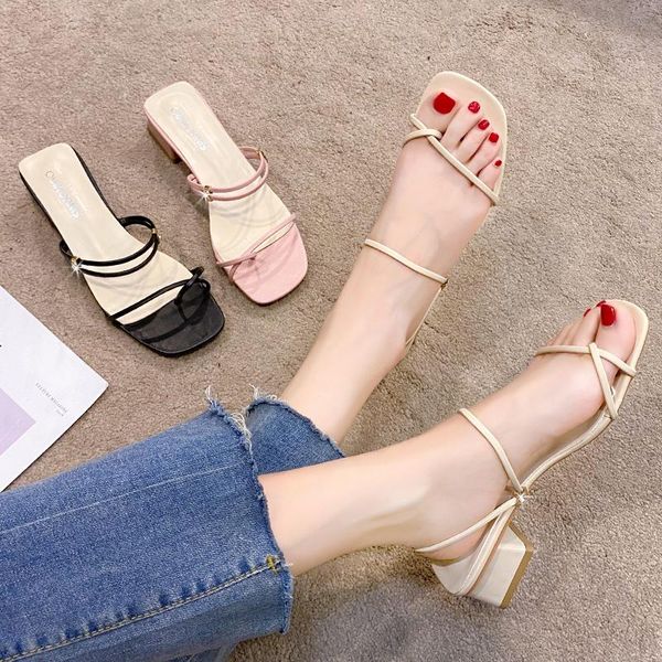 slippers casual summer women's shoes heeled mules slides med square heel pantofle luxury high block 2021 fabric pu fashion rome, Black
slippers casual summer women's shoes heeled mules slides med square heel pantofle luxury high block 2021 fabric pu fashion rome, Black