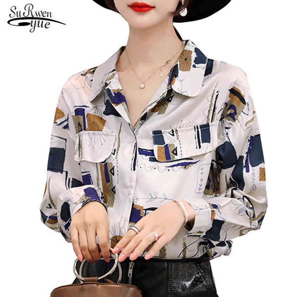 long sleeve plus size printing women blouse streetwear cardigan chiffon shirt camisas mujer 6964 50 210508, White
long sleeve plus size printing women blouse streetwear cardigan chiffon shirt camisas mujer 6964 50 210508, White