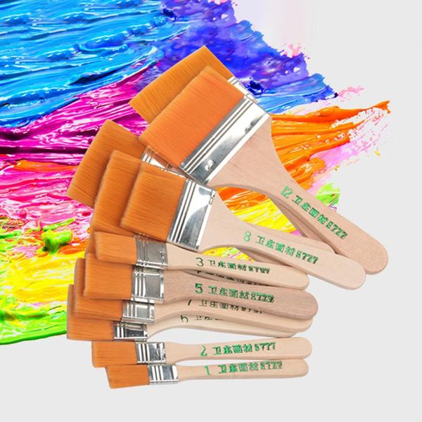 tools & accessories 12pcs set flat nylon hair wooden penholder oil painting brush barbecue paint brushes art supplies
tools & accessories 12pcs set flat nylon hair wooden penholder oil painting brush barbecue paint brushes art supplies