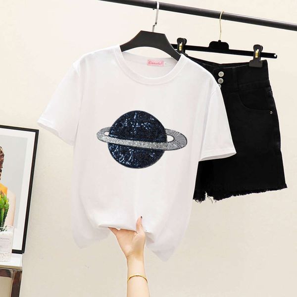 short sleeve women's new t-shirt in spring and summer 0uhk, White
short sleeve women's new t-shirt in spring and summer 0uhk, White