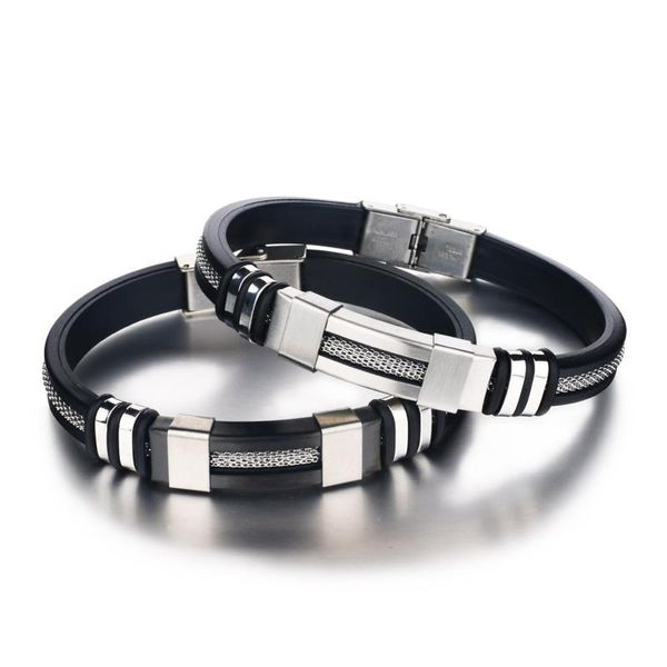 charm bracelets niuyitid 2021 stainless steel bracelet for men genuine silicone popcorn chain metal punk style armband mannen adjustable jew, Golden;silver
charm bracelets niuyitid 2021 stainless steel bracelet for men genuine silicone popcorn chain metal punk style armband mannen adjustable jew, Golden;silver