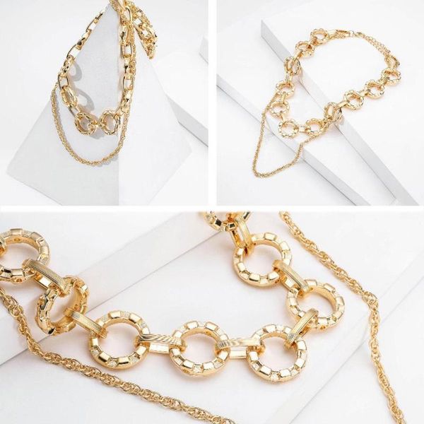 punk metal multi layer geometric thick chain choker men night for women fashion club necklace jewelry goth female u1m8 chokers, Golden;silver
punk metal multi layer geometric thick chain choker men night for women fashion club necklace jewelry goth female u1m8 chokers, Golden;silver