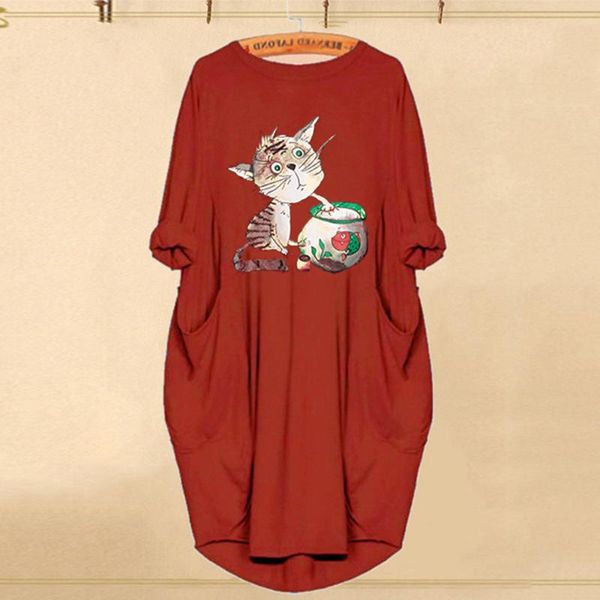 fashion autumn winter dresses for women long sleeve o neck casual loose cute cat printing home kobieta sukienka 1219, Black;gray
fashion autumn winter dresses for women long sleeve o neck casual loose cute cat printing home kobieta sukienka 1219, Black;gray