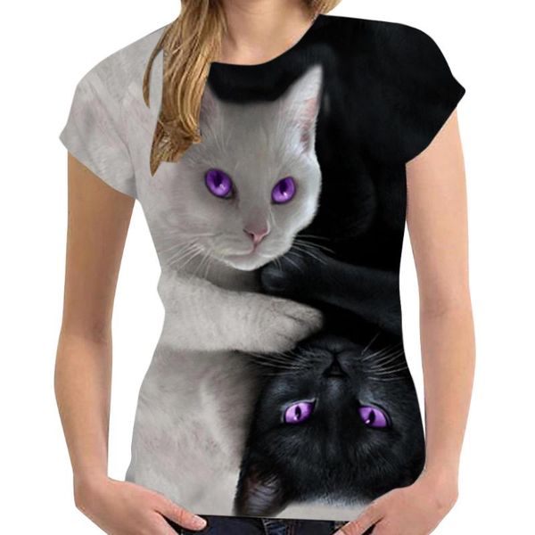 women's t-shirt womail casual summer short-sleeved t shirt overzize cat printed oversized o-neck women 2021, White
women's t-shirt womail casual summer short-sleeved t shirt overzize cat printed oversized o-neck women 2021, White