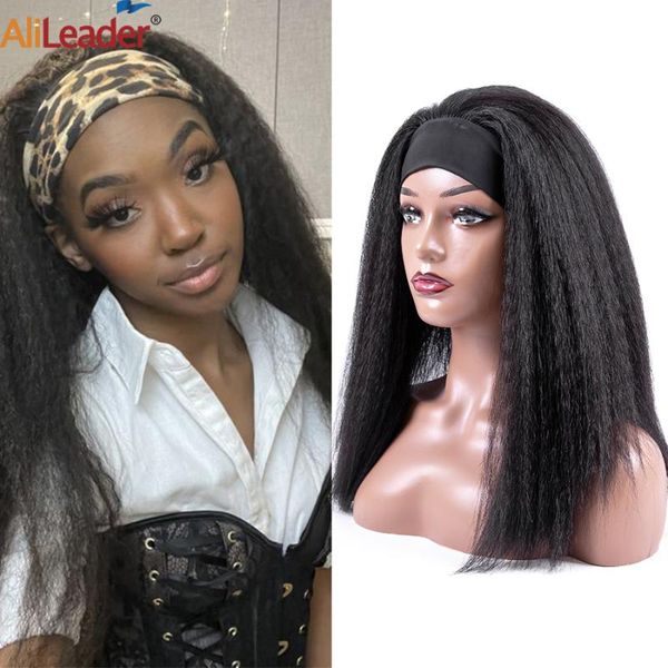 synthetic wigs kinky straight headband wig for women heat resistant long black girl's color
synthetic wigs kinky straight headband wig for women heat resistant long black girl's color