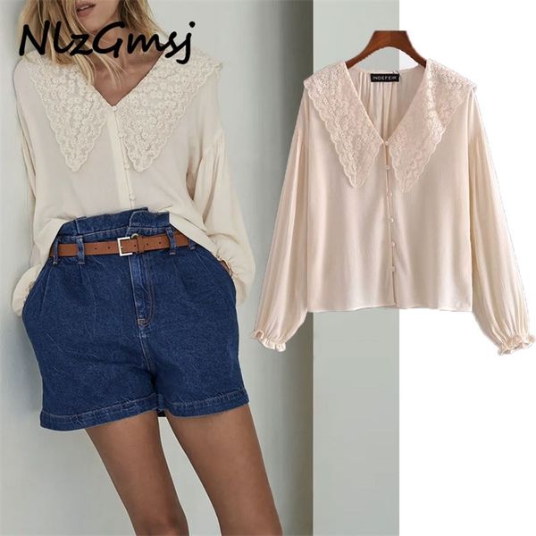 blouse women beige lace neck spring logn sleeve sweet s p blusas mujer 03 210628, White
blouse women beige lace neck spring logn sleeve sweet s p blusas mujer 03 210628, White