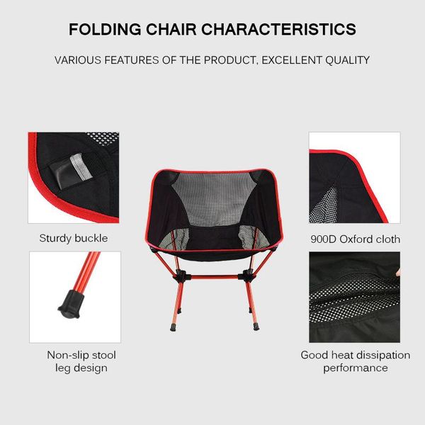 travel ultralight folding chair superhard high load outdoor camping portable beach hiking picnic seat fishing tools accessories
travel ultralight folding chair superhard high load outdoor camping portable beach hiking picnic seat fishing tools accessories