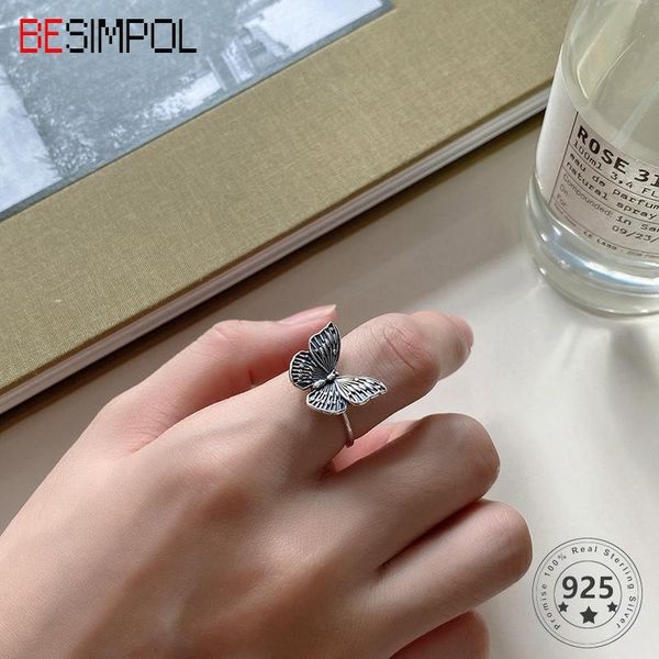 cluster rings besimpol real 925 sterling silver ring unique butterfly simple opening adjustable for women fashion fine jewelry gifts, Golden;silver
cluster rings besimpol real 925 sterling silver ring unique butterfly simple opening adjustable for women fashion fine jewelry gifts, Golden;silver