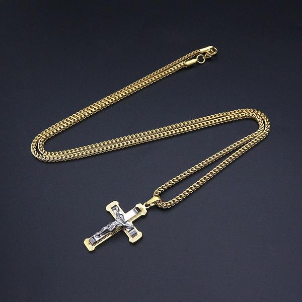 pendant necklaces women cross necklace gold/silver color jesus stainless steel 60cm/70cm chain men jewelry
pendant necklaces women cross necklace gold/silver color jesus stainless steel 60cm/70cm chain men jewelry