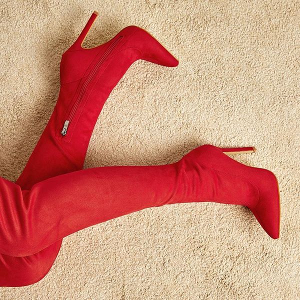 boots autumn winter 2021 women stretch big size ladies over the knee modern high fashion female pointed toe heels, Black
boots autumn winter 2021 women stretch big size ladies over the knee modern high fashion female pointed toe heels, Black