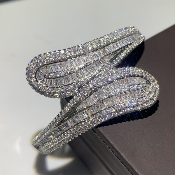 lucky bangle shinning selling new deluxe jewelry 925 sterling silver fill t shape white z cz diamond wedding braclet for women gift, Black
lucky bangle shinning selling new deluxe jewelry 925 sterling silver fill t shape white z cz diamond wedding braclet for women gift, Black