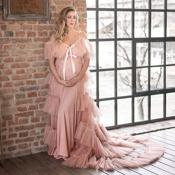 women's sleepwear maternity dressing gown long perspective sheer tulle pregnant poshoot dress wedding scarf lingerie puffy bridal robe, Black;red
women's sleepwear maternity dressing gown long perspective sheer tulle pregnant poshoot dress wedding scarf lingerie puffy bridal robe, Black;red