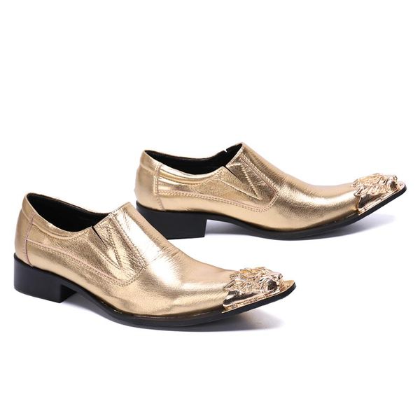 dress shoes italian style luxury gold mens slip on footwear male office work claquette toe wedding sapato social masculino, Black
dress shoes italian style luxury gold mens slip on footwear male office work claquette toe wedding sapato social masculino, Black