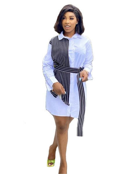 dress women's shirt loose plus size long sleeves with waist belt button up casual fashion elegant office spring v09w, Black;gray
dress women's shirt loose plus size long sleeves with waist belt button up casual fashion elegant office spring v09w, Black;gray