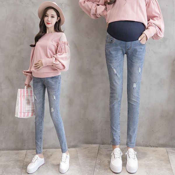 maternity bottoms pregnant women jeans maternal elastic pants spring & autumn wear outside slim leg tide straight high waist trousers, White
maternity bottoms pregnant women jeans maternal elastic pants spring & autumn wear outside slim leg tide straight high waist trousers, White