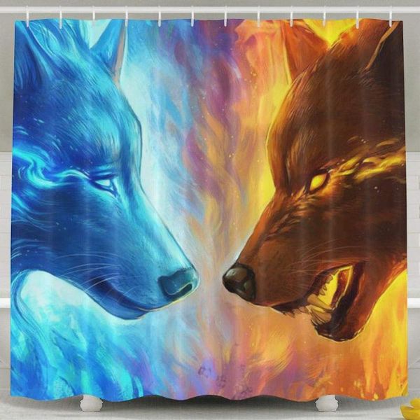 fire and ice wolf shower curtain,waterproof mildew resistant polyester fabric curtains
fire and ice wolf shower curtain,waterproof mildew resistant polyester fabric curtains