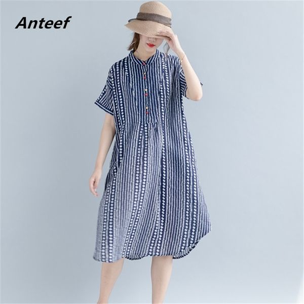 cotton vintage floral plus size women casual loose midi summer elegant shirt dress clothes ladies dresses 210517, Black;gray
cotton vintage floral plus size women casual loose midi summer elegant shirt dress clothes ladies dresses 210517, Black;gray