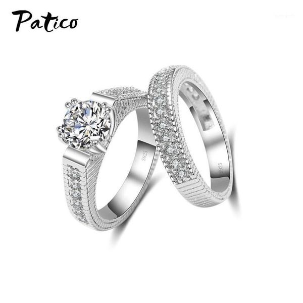 cluster rings 2pcs/set cubic zircon wedding promise ring 925 sterling silver engagement set for women bridal jewelry gift1, Golden;silver
cluster rings 2pcs/set cubic zircon wedding promise ring 925 sterling silver engagement set for women bridal jewelry gift1, Golden;silver