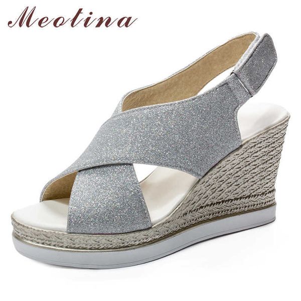meotina summer sandals women shoes glitter platform wedges heel party shoes bling super high heel sandals ladies big size 34-43 210608, Black
meotina summer sandals women shoes glitter platform wedges heel party shoes bling super high heel sandals ladies big size 34-43 210608, Black