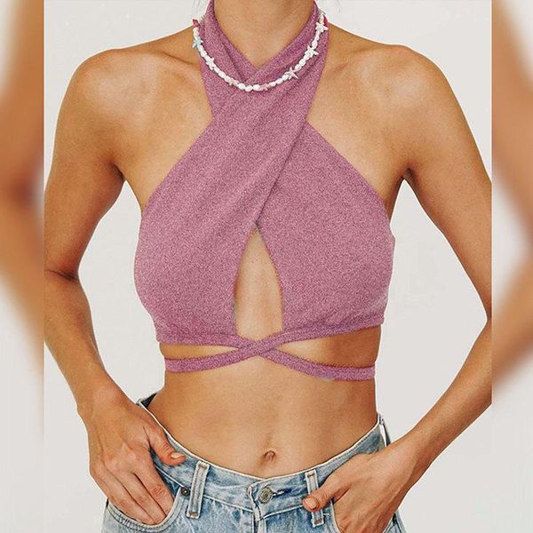 women's tanks & camis women solid vest cross tied hanging-neck sleeveless backless crop skinny clubwear summer hollow out bandage, White
women's tanks & camis women solid vest cross tied hanging-neck sleeveless backless crop skinny clubwear summer hollow out bandage, White