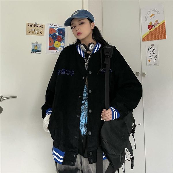 women's jackets 2021 jacket women autumn and winter korean version of oversized coat loose baseball uniform motorcycle pilot, Black;brown
women's jackets 2021 jacket women autumn and winter korean version of oversized coat loose baseball uniform motorcycle pilot, Black;brown