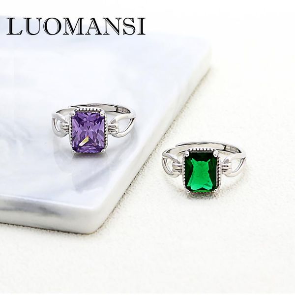 cluster rings luomansi 925 sterling silver ring for women 2021 rectangular amethyst zircon open fashion gemstone jewelry, Golden;silver
cluster rings luomansi 925 sterling silver ring for women 2021 rectangular amethyst zircon open fashion gemstone jewelry, Golden;silver