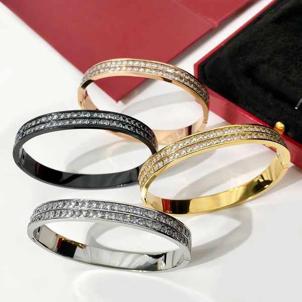 2021 love bangle women double row crystal bracelet men silver rose gold black custom luxury jewelry stainless steel party latest bangles des
2021 love bangle women double row crystal bracelet men silver rose gold black custom luxury jewelry stainless steel party latest bangles des