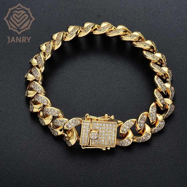 link, chain janry 12mm cubic zircon cuban link bracelet bling hip hop jewelry copper iced for women men gift, Black
link, chain janry 12mm cubic zircon cuban link bracelet bling hip hop jewelry copper iced for women men gift, Black