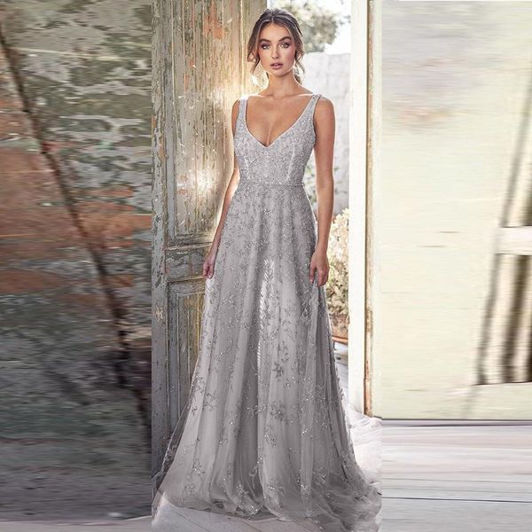 casual dresses shiny sequin women long dress evening party sleeveless v neck belted slim fashion maxi #j31, Black;gray
casual dresses shiny sequin women long dress evening party sleeveless v neck belted slim fashion maxi #j31, Black;gray