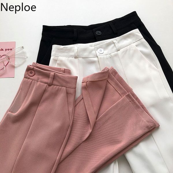 neploe summer wide leg pants women temperament high waist slim thin trousers new bottoms split straight pantalon female 210422, Black;white
neploe summer wide leg pants women temperament high waist slim thin trousers new bottoms split straight pantalon female 210422, Black;white