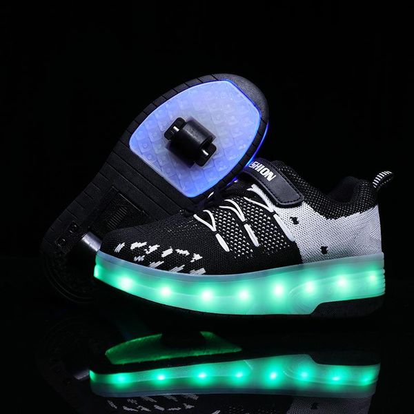 sneakers children two wheels luminous glowing black blue led light roller skate shoes kids boys girls usb charging, Black;red
sneakers children two wheels luminous glowing black blue led light roller skate shoes kids boys girls usb charging, Black;red