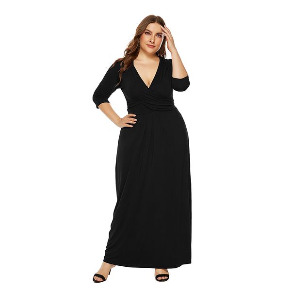Autumn and Winter V-neck Dress Dignified Atmosphere Long Skirt High Elasticity, Black
Autumn and Winter V-neck Dress Dignified Atmosphere Long Skirt High Elasticity, Black