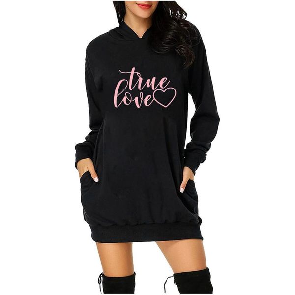 women's hoodies & sweatshirts letter print hooded pockets dress female long pullovers casual style oversized autumn spring harajuku swe, Black
women's hoodies & sweatshirts letter print hooded pockets dress female long pullovers casual style oversized autumn spring harajuku swe, Black