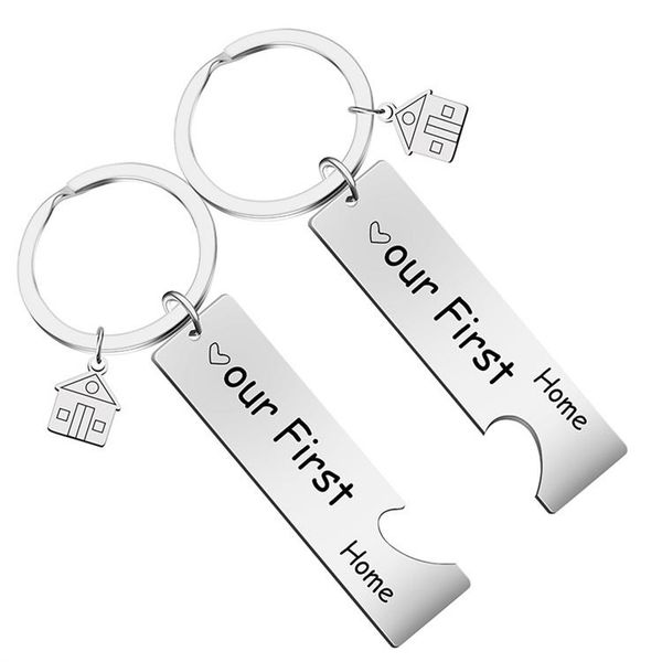 keychains stainless steel keychain gift, our first home couple's house housewarming pendant pendant., Silver
keychains stainless steel keychain gift, our first home couple's house housewarming pendant pendant., Silver