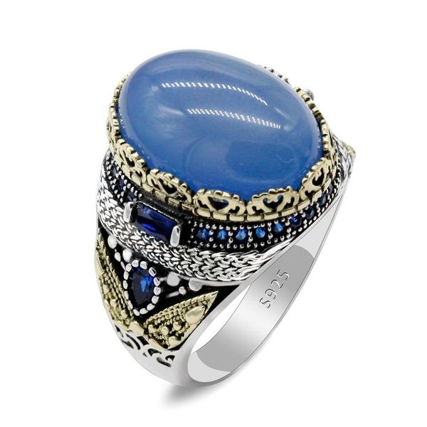 cluster rings 925 sterling silver vintage mens ring with stone natural blue agate cz for male women crown turkey jewelry gift, Golden;silver
cluster rings 925 sterling silver vintage mens ring with stone natural blue agate cz for male women crown turkey jewelry gift, Golden;silver