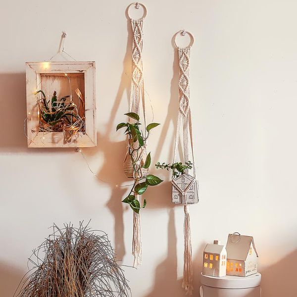 decorative objects & figurines s 100% handmade macrame plant hanger flower /pot for wall decoration countyard garden hand-woven hanging bask
decorative objects & figurines s 100% handmade macrame plant hanger flower /pot for wall decoration countyard garden hand-woven hanging bask