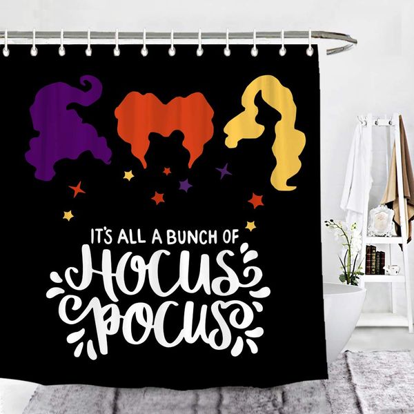 halloween hocus pocus shower curtain sanderson sisters black background bathroom decor with hooks
halloween hocus pocus shower curtain sanderson sisters black background bathroom decor with hooks
