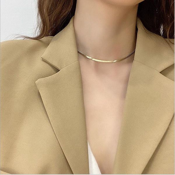 chokers snake chain necklace short clavicle punk jewelry trend design gift, Golden;silver
chokers snake chain necklace short clavicle punk jewelry trend design gift, Golden;silver